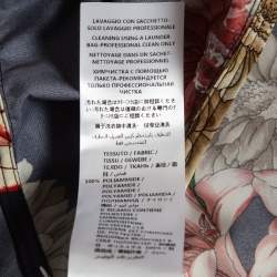 Gucci Multicolor Floral Print Nylon Applique Detail Hooded Jacket S