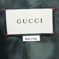 Pre Owned Gucci Brown GG Motif Velvet Single Breasted Blazer M