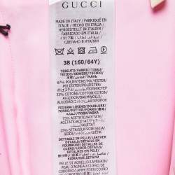 Pre Owned Gucci X Palace Pink Logo Jacquard Mini Skirt S