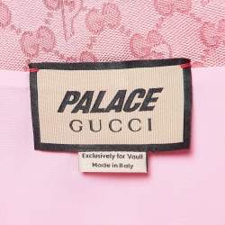 Pre Owned Gucci X Palace Pink Logo Jacquard Mini Skirt S