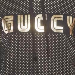Gucci Black Black/Gold Star Printed Cotton Hoodie XS