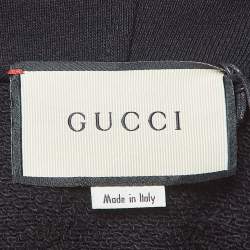 Gucci Black Black/Gold Star Printed Cotton Hoodie XS