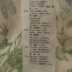 Pre Owned Gucci Cream/Multicolor Printed Linen Kaftan Dress M