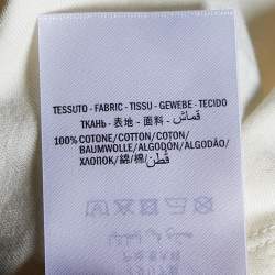 Gucci Cream Guccy Print Cotton Crew Neck T-Shirt L