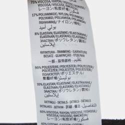 Pre Owned Gucci Black Stretch Jersey Sylvie Web Trim Ruffled Dress XL