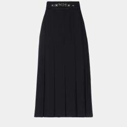 Pre Owned Gucci Viscose Cropped Pants 44