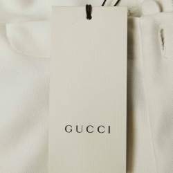 Gucci White Contrast Side Stripe Cotton Blend Hot Pants S