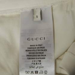 Gucci White Contrast Side Stripe Cotton Blend Hot Pants S