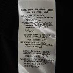 Gucci Black Logo Embroidered Velvet Hoodie XS
