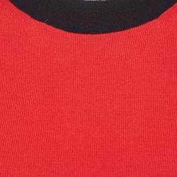 Gucci Red Contrast Edge Wool Knit Sleeveless Top S