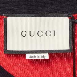 Gucci Red Contrast Edge Wool Knit Sleeveless Top S
