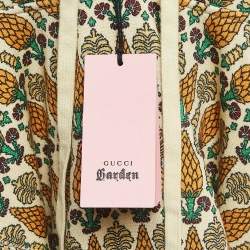 Gucci Multicolor Garden Print Felted Cotton Hoodie XS