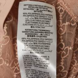 Gucci Beige GG web Embroidered Tulle Sheer Leggings XS