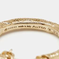 Pre Owned Gucci Snake Ring 18k Yellow Gold Pendant Necklace