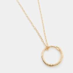 Pre Owned Gucci Snake Ring 18k Yellow Gold Pendant Necklace