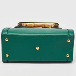 Gucci Green Leather Mini Diana Tote