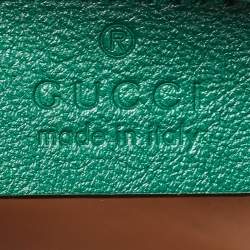 Gucci Green Leather Mini Diana Tote