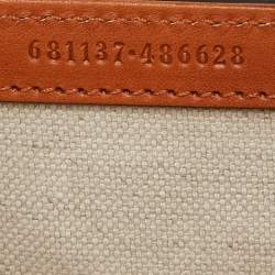 Gucci Beige/Tan GG Supreme Canvas and Leather Bamboo 1947 Belt Bag
