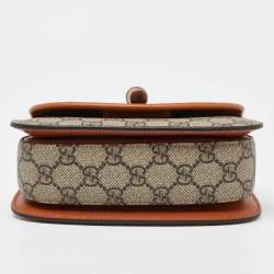 Gucci Beige/Tan GG Supreme Canvas and Leather Bamboo 1947 Belt Bag