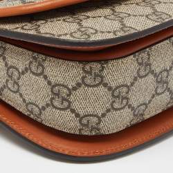 Gucci Beige/Tan GG Supreme Canvas and Leather Bamboo 1947 Belt Bag