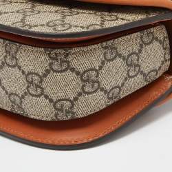 Gucci Beige/Tan GG Supreme Canvas and Leather Bamboo 1947 Belt Bag