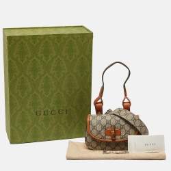 Gucci Beige/Tan GG Supreme Canvas and Leather Bamboo 1947 Belt Bag
