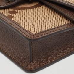 Pre Owned Gucci Brown Jumbo GG Canvas and Leather Super Mini Dionysus Shoulder Bag