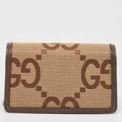 Pre Owned Gucci Brown Jumbo GG Canvas and Leather Super Mini Dionysus Shoulder Bag