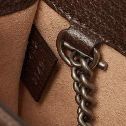 Pre Owned Gucci Brown Jumbo GG Canvas and Leather Super Mini Dionysus Shoulder Bag