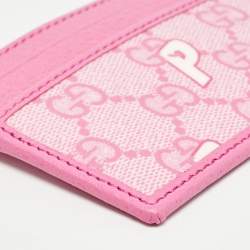 Gucci x Palace Pink GG-P Supreme Canvas Card Holder
