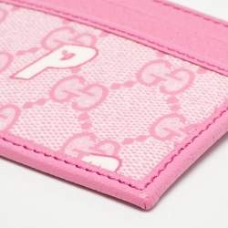 Gucci x Palace Pink GG-P Supreme Canvas Card Holder