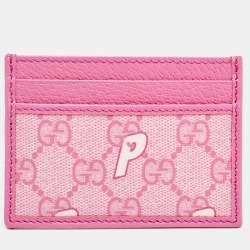 Gucci x Palace Pink GG-P Supreme Canvas Card Holder