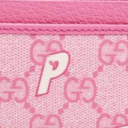 Gucci x Palace Pink GG-P Supreme Canvas Card Holder
