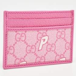 Gucci x Palace Pink GG-P Supreme Canvas Card Holder