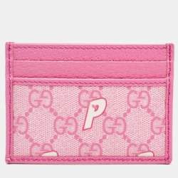 Gucci x Palace Pink GG-P Supreme Canvas Card Holder