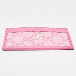 Gucci x Palace Pink GG-P Supreme Canvas Card Holder