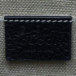 Pre Owned Gucci Black Leather Dollar Interlocking G Crossbody Bag