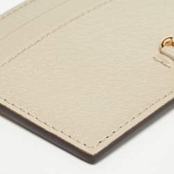 Pre Owned Gucci Beige Leather Horsebit Card Holder