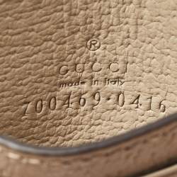 Pre Owned Gucci Beige Leather Horsebit Card Holder