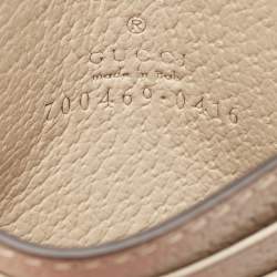 Pre Owned Gucci Beige Leather Horsebit Card Holder