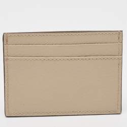 Pre Owned Gucci Beige Leather Horsebit Card Holder