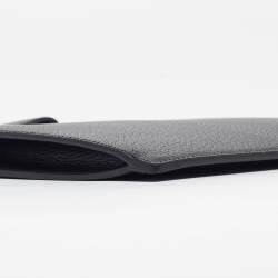 Pre Owned Gucci Black Leather Horsebit Slim Wristlet Clutch