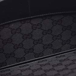 Pre Owned Gucci Black Leather Horsebit Slim Wristlet Clutch