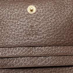 Gucci Brown GG Supreme Canvas and Leather Web Ophidia Card Case