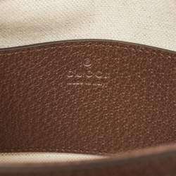 Pre Owned Gucci Brown/Beige Jumbo GG Canvas Mini Horsebit 1955 Shoulder Bag