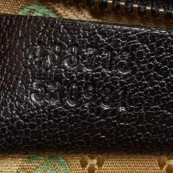 Pre Owned Gucci Black Python and Leather Studded Ottilia Bamboo Top Handle Bag