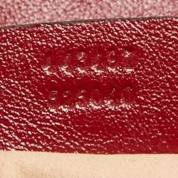 Pre Owned Gucci Beige/Red Diagonal Quilt GG Canvas and Leather Small GG Marmont Shoulder Bag