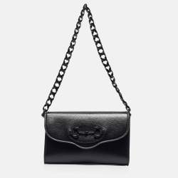 Gucci Black Leather Mini Monochrome Horsebit 1955 Shoulder Bag