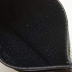 Gucci Beige/Navy Blue GG Supreme Canvas and Leather Interlocking G Card Holder