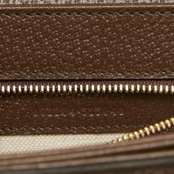 Pre Owned Gucci Beige/Ebony Jumbo GG Canvas and Leather Floral Embroidered Small 1955 Horsebit Shoulder Bag